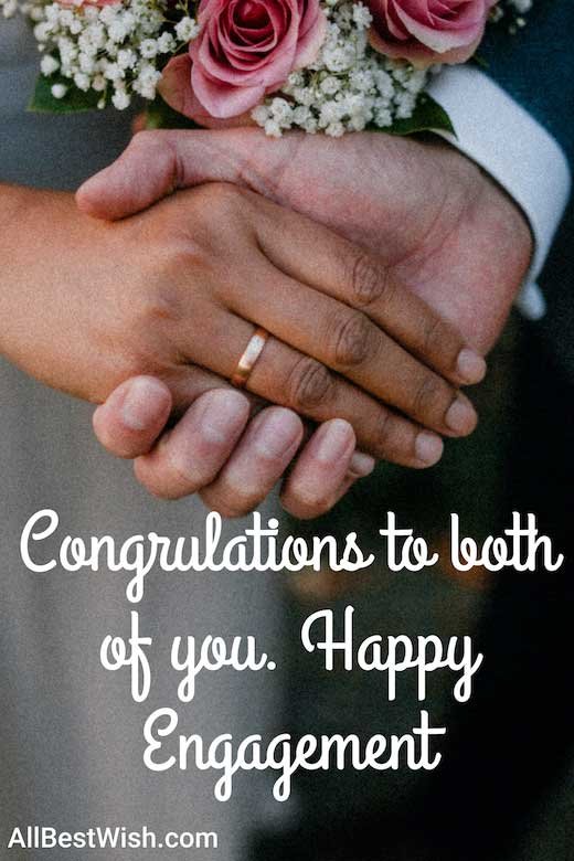 Congrulations to both of you. Happy Engagement
