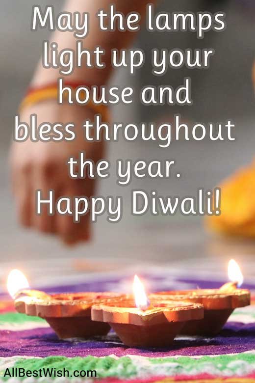 May the lamps light up your house and bless throughout the year. Happy Diwali!